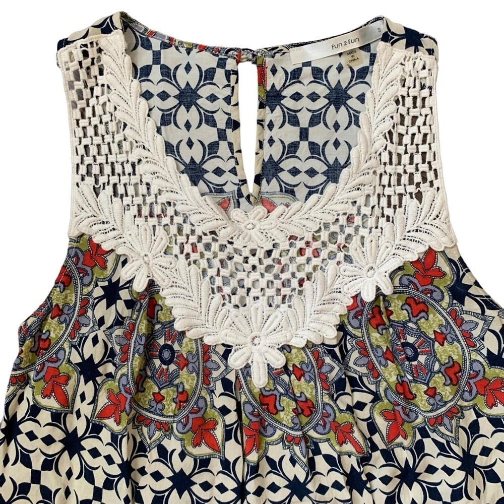 Women’s patterned tank tops size small Daniel Rainn, Skies Are Blue, Fun 2 Fun - Picture 6 of 10